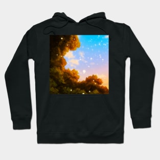 Sky in Forest Anime Scenery Hoodie